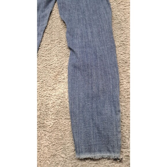 Kancan Jeans Womens Sz 25 Skinny Ankle Denim Blue Stretch Distressed Whiskers - Picture 11 of 13